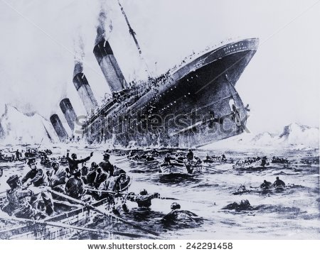 stock-photo-sinking-of-the-ocean-liner-the-titanic-witnessed-by-survivors-in-lifeboats-may-242291458
